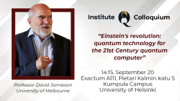 InstituteQ Colloquium: David Jamieson of the University of Melbourne