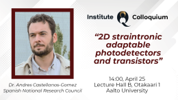 InstituteQ Colloquium: Andres Castellanos-Gomez