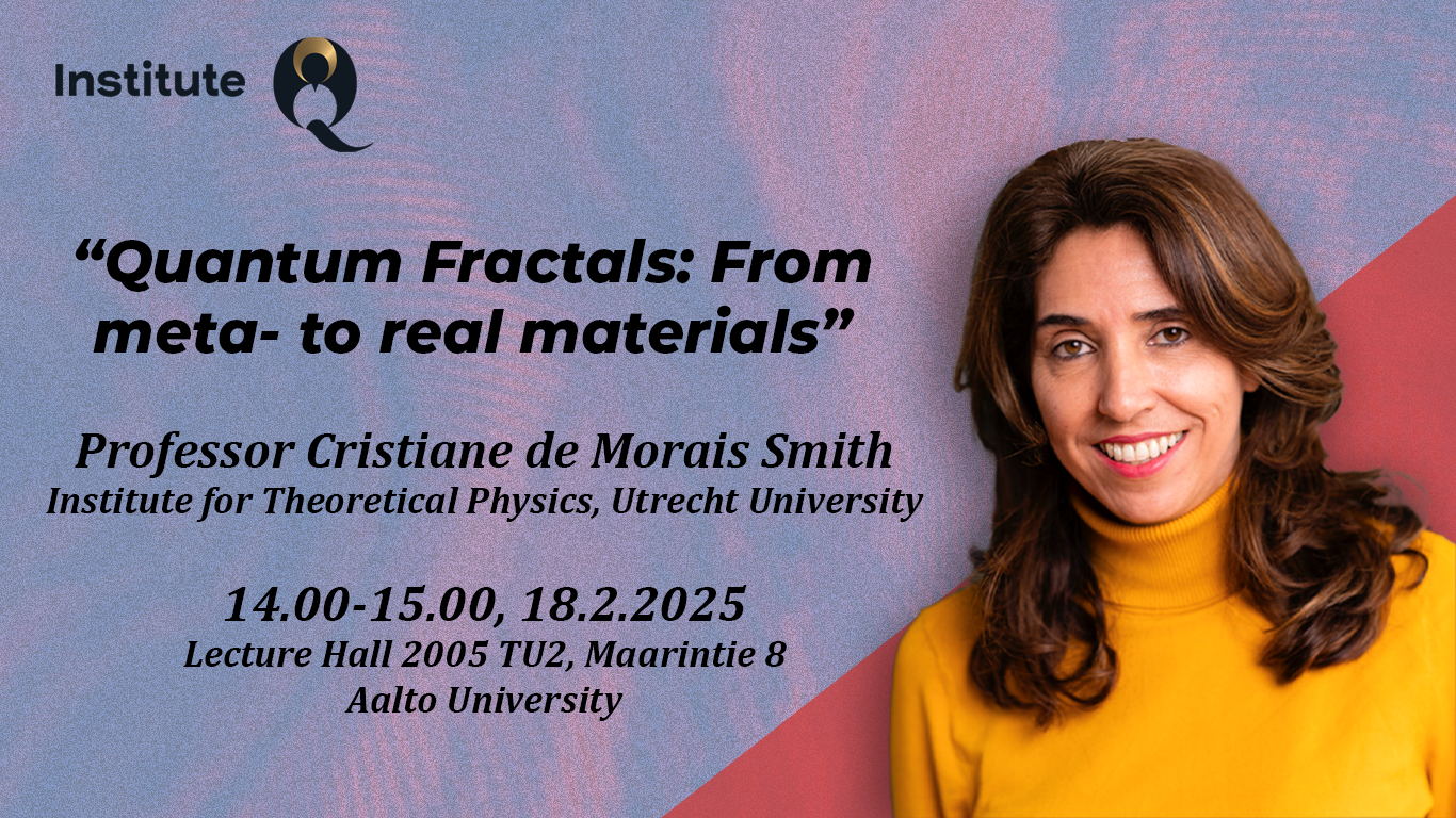 InstituteQ Colloquium: Professor Cristiane de Morais Smith