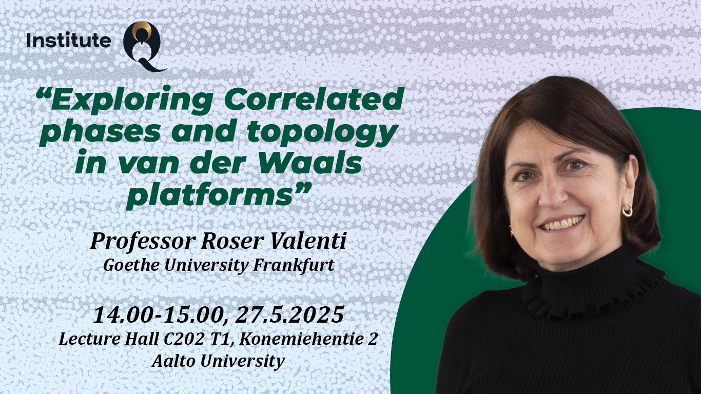 InstituteQ Colloquium: Professor Roser Valenti