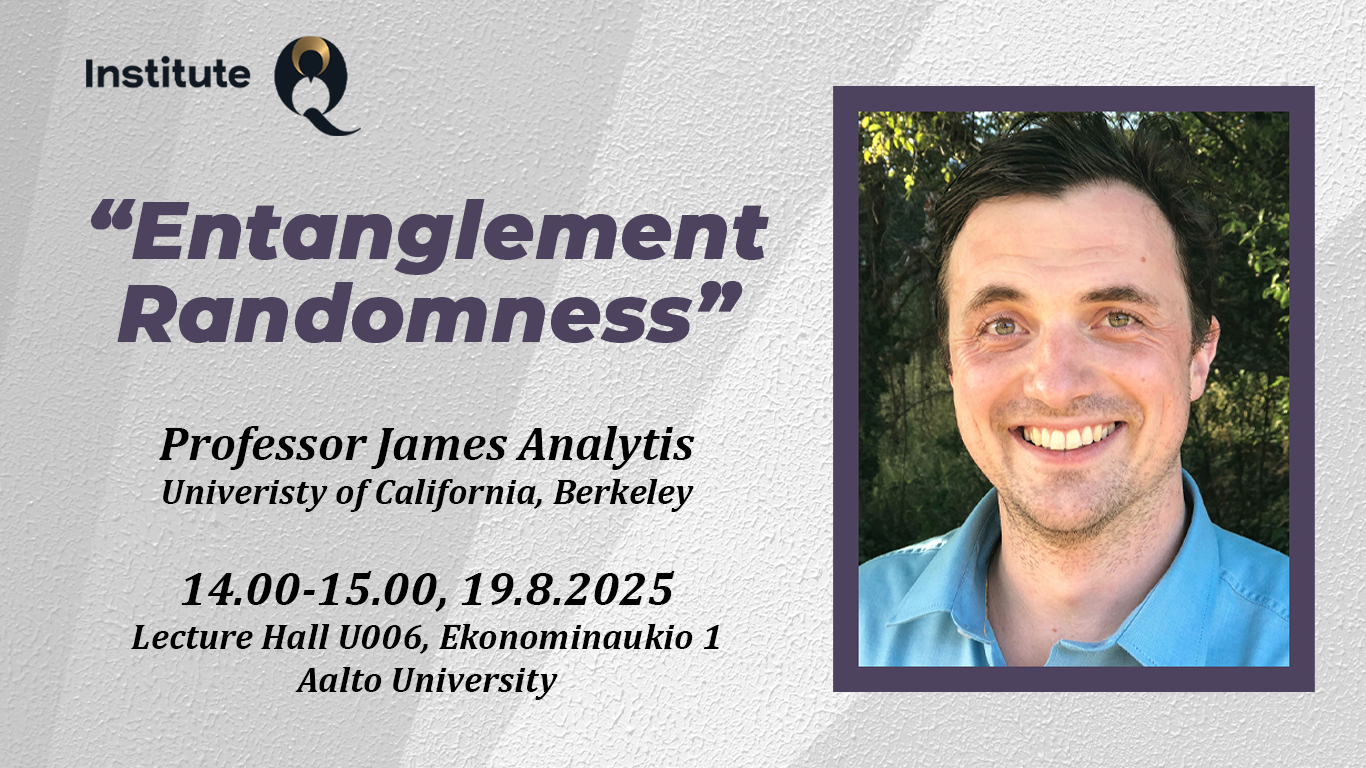 InstituteQ Colloquium: Professor James Analytis